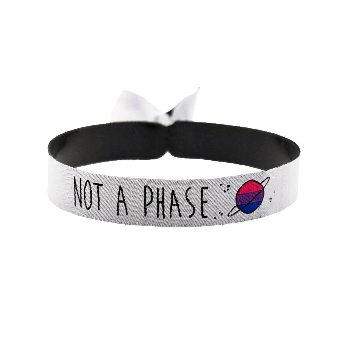 Bisexuell Pride Armband Not a Phase LGBTQIA+ Stoffband