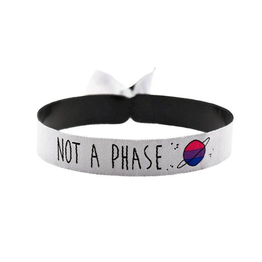 Bisexuell Pride Armband Not a Phase LGBTQIA+ Stoffband