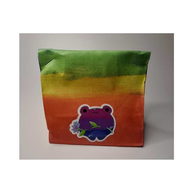 Kleine Pride Überraschungstüte bisexuell mit Farbverlauf und Motiv auf der Vorderseite