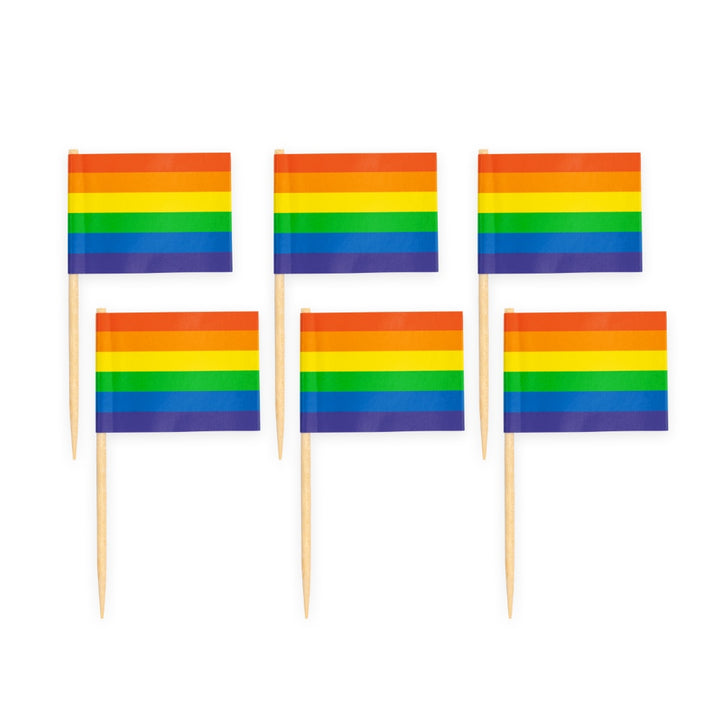 Regenbogen Zahnstocher Picks 50 Stück Pride Party Deko