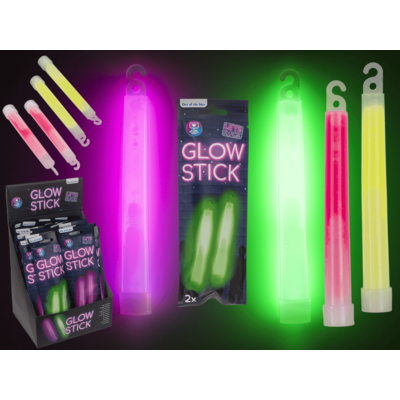 Glow Stick 2er-Pack – grün und rot leuchtende Stäbe