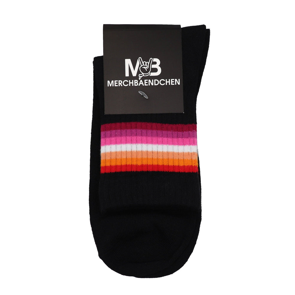 Lesbian Pride Socken aus Baumwolle mit Farben der Lesbian Pride Flag – LGBTQIA+ Accessoire