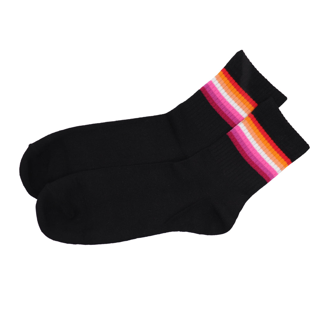 Lesbian Pride Socken aus Baumwolle mit Farben der Lesbian Pride Flag – LGBTQIA+ Accessoire