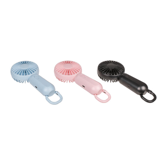 Kompakter, tragbarer Mini-USB-Ventilator in modernem Design, erhältlich in drei Farben. Wiederaufladbar mit USB-Kabel, ideal für unterwegs, im Büro oder zu Hause. Verstellbare Geschwindigkeitseinstellungen für individuelle Kühlung an heißen Sommertagen. Perfekt als Geschenk oder praktisches Gadget für Sommerliebhaber.
