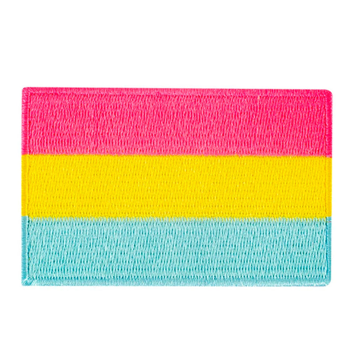 Gestickter Pansexual Pride Flag Patch ohne Klettverschluss in Pink, Gelb und Hellblau