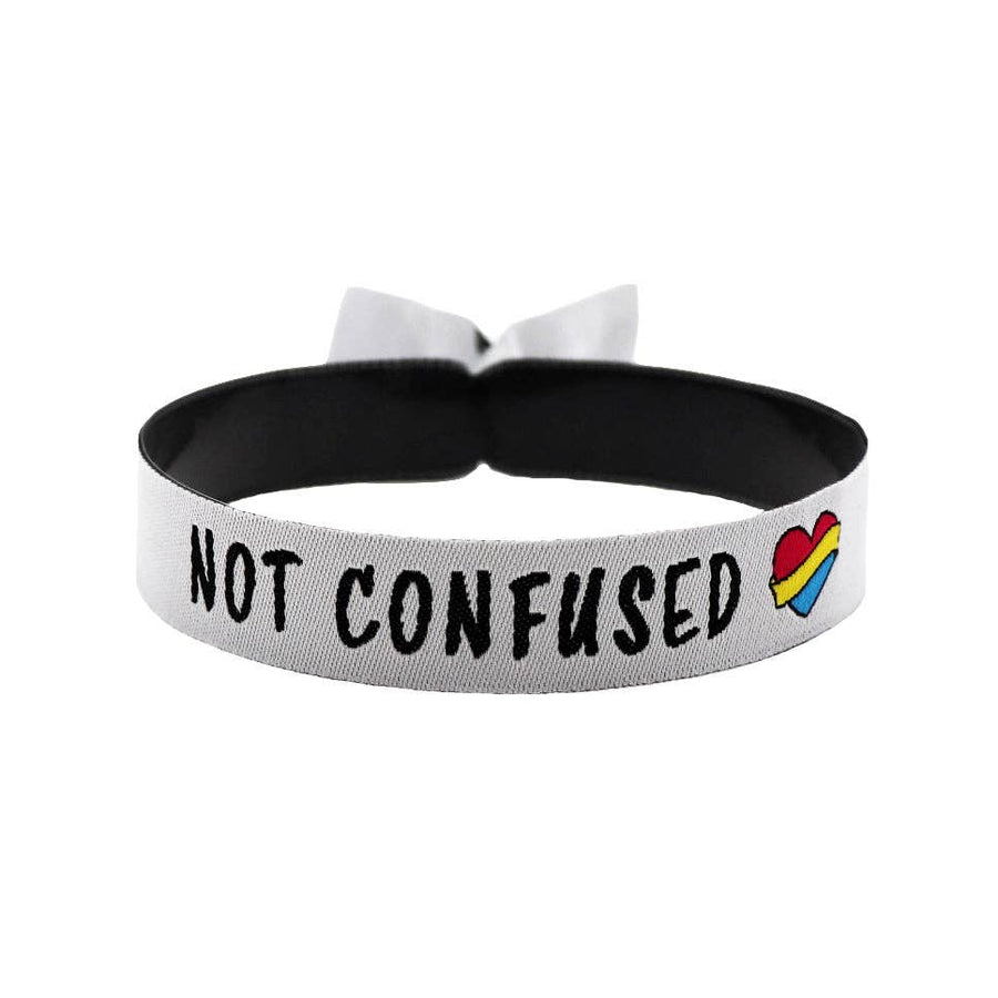 Pansexuell Pride Armband „Not Confused“ mit Farben der Pansexuell Pride Flag – LGBTQIA+ Stoffband