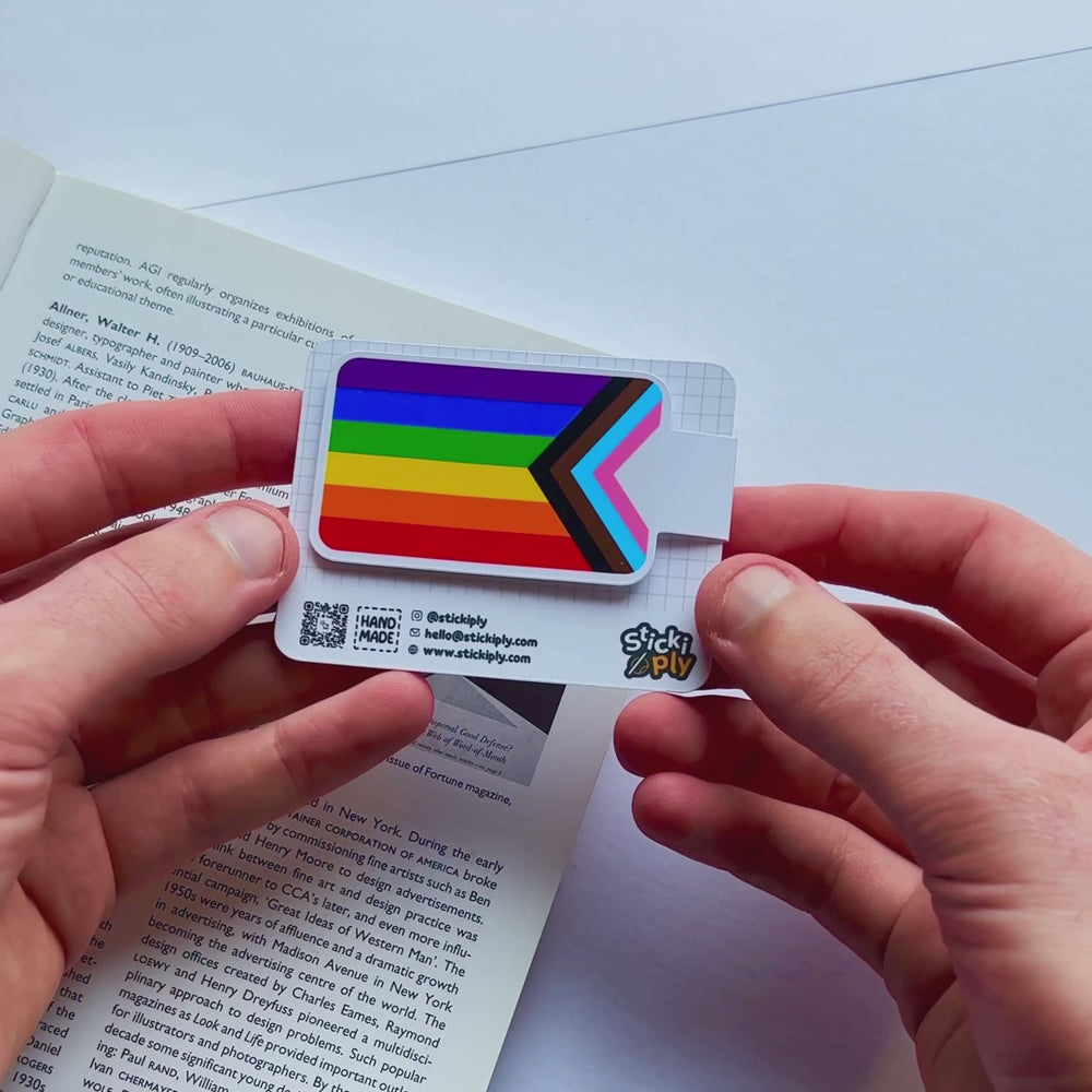 Pride Magnetlesezeichen – Progress, Regenbogen & mehr | Stickiply

