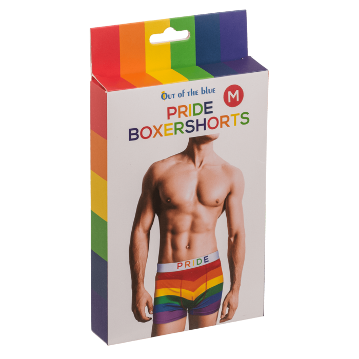 Pride Boxershorts in Regenbogenfarben, Größe Medium