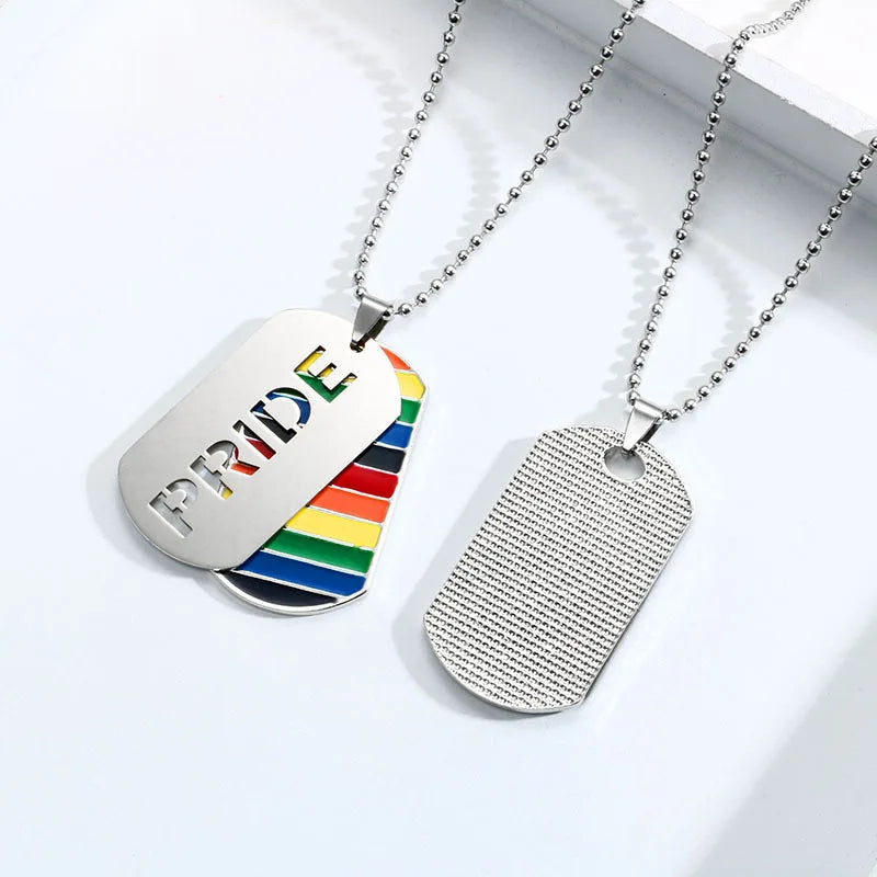 Doppellagige Regenbogen-Halskette mit Anhänger – LGBTQ+ Schmuck für Pride & Alltag