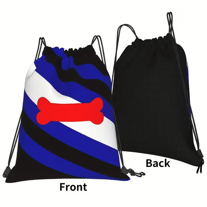 Puppy Play Rucksack Pup Pride Flag Vorder- und Rückseite
