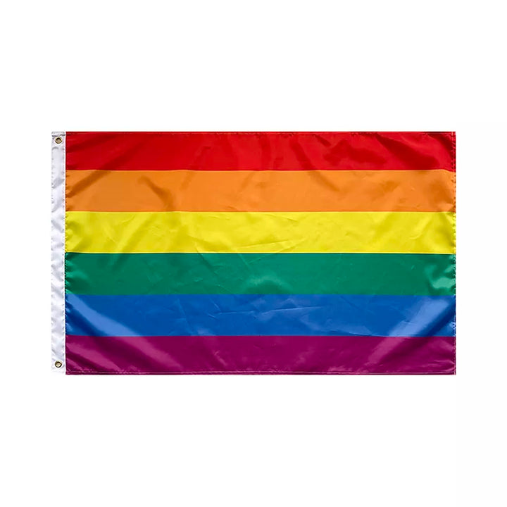 Regenbogen Fahne mit sechs Streifen – LGBTQIA+ Pride Flagge