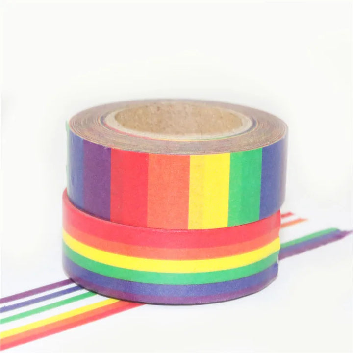 Regenbogen Klebeband Rollen im LGBTQIA+ Pride Design