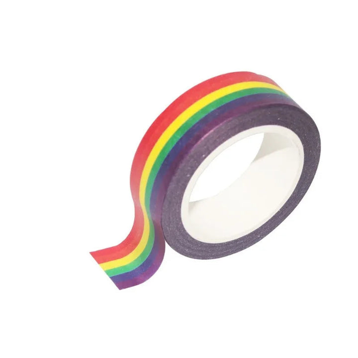 Regenbogen Klebeband im LGBTQIA+ Pride Design auf Rolle