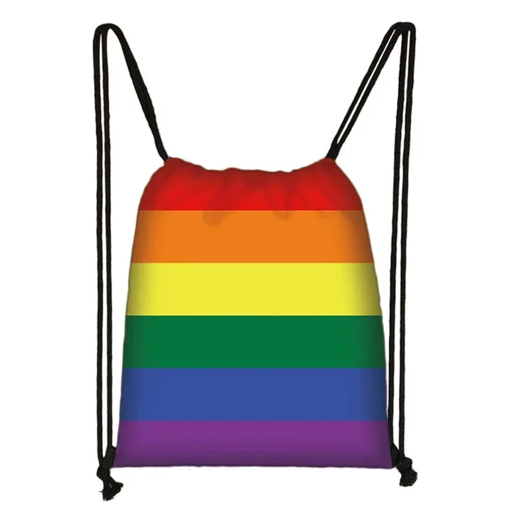 Regenbogen Rucksack im Pride Design – LGBTQIA+ Turnbeutel