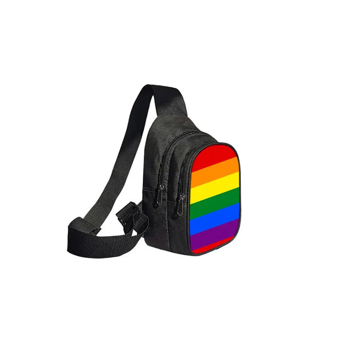 Regenbogen Sling-Tasche mit verstellbarem Gurt und Pride-Design in den Farben der LGBTQ+-Regenbogenflagge