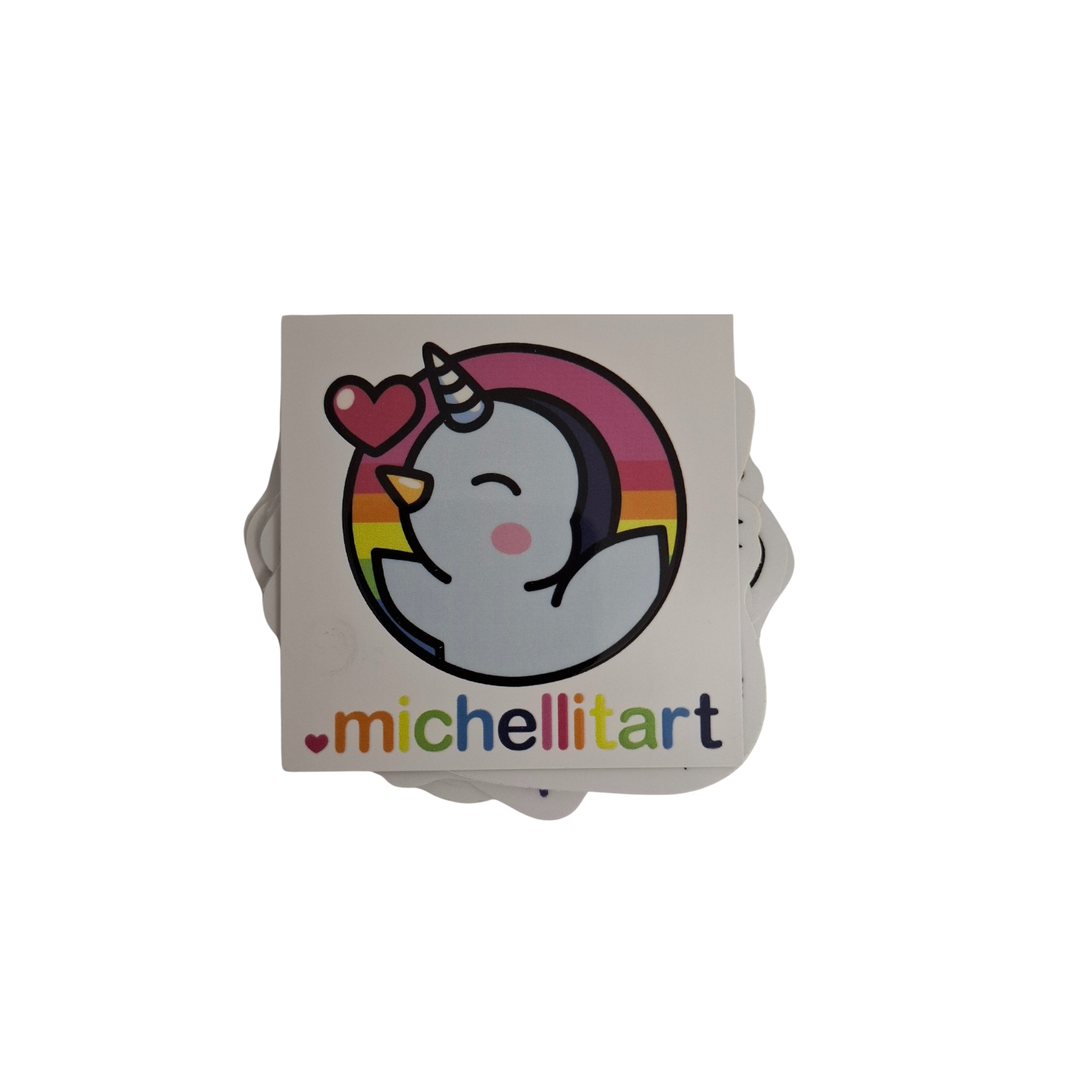 Sticker-Set mit 10 Kawaii-Pride-Tiermotiven, darunter Oktopus, Dino, Biene, Panda und Einhorn-Katze.