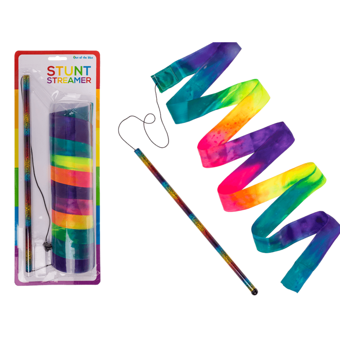 „Farbenfroher Tanzstab mit langem Stoffband für Spiel, Tanz und kreative Bewegung“