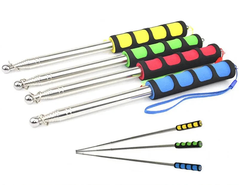 Ausziehbare Teleskop Fahnenstangen aus Edelstahl mit Schaumstoffgriff in verschiedenen Farben