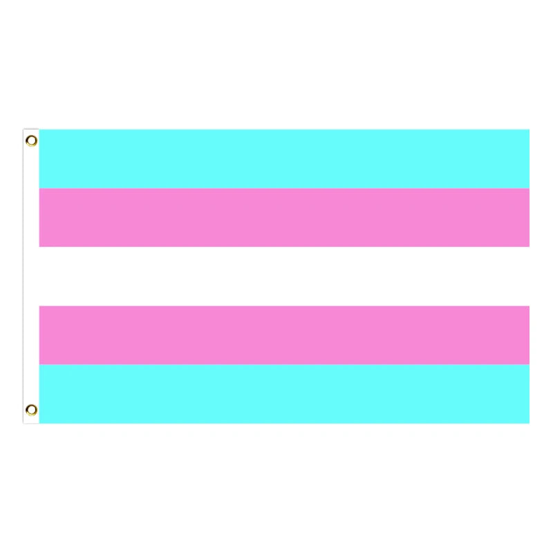 Transgender Flagge 150×90 cm Pride Fahne in Hellblau, Rosa und Weiß