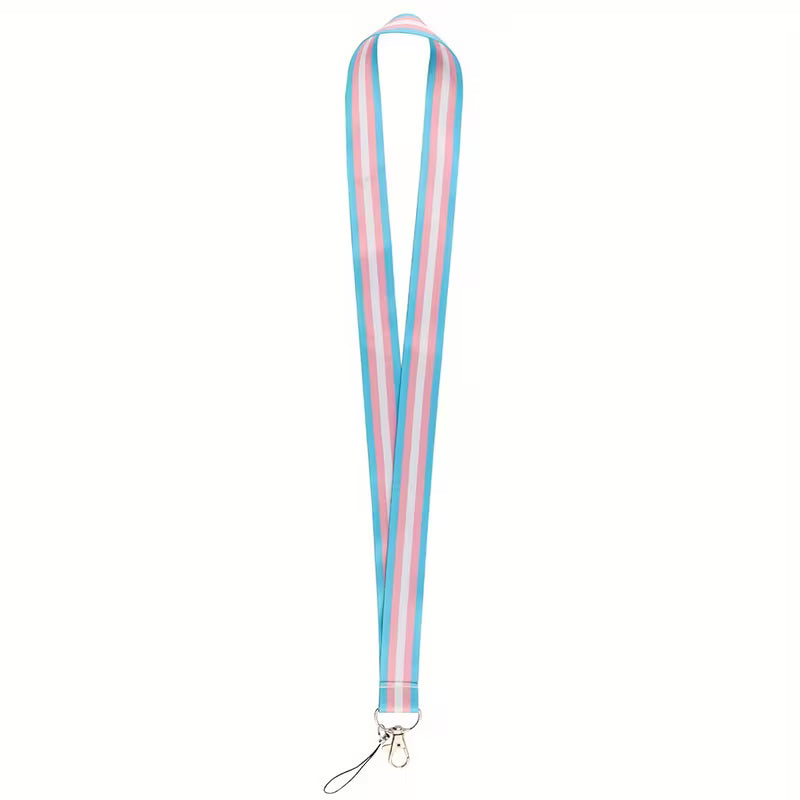 Transgender Pride Lanyard in Blau, Rosa und Weiß – LGBTQ Schlüsselband