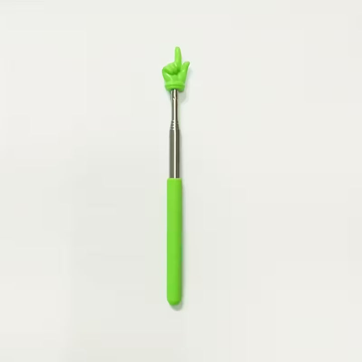 Bunte ausziehbare Zeigestäbe mit Finger-Hand in Rainbow-Farben – Teleskop-Zeigefinger Stick, lustiger Pride-Funartikel von Rainbowsheep